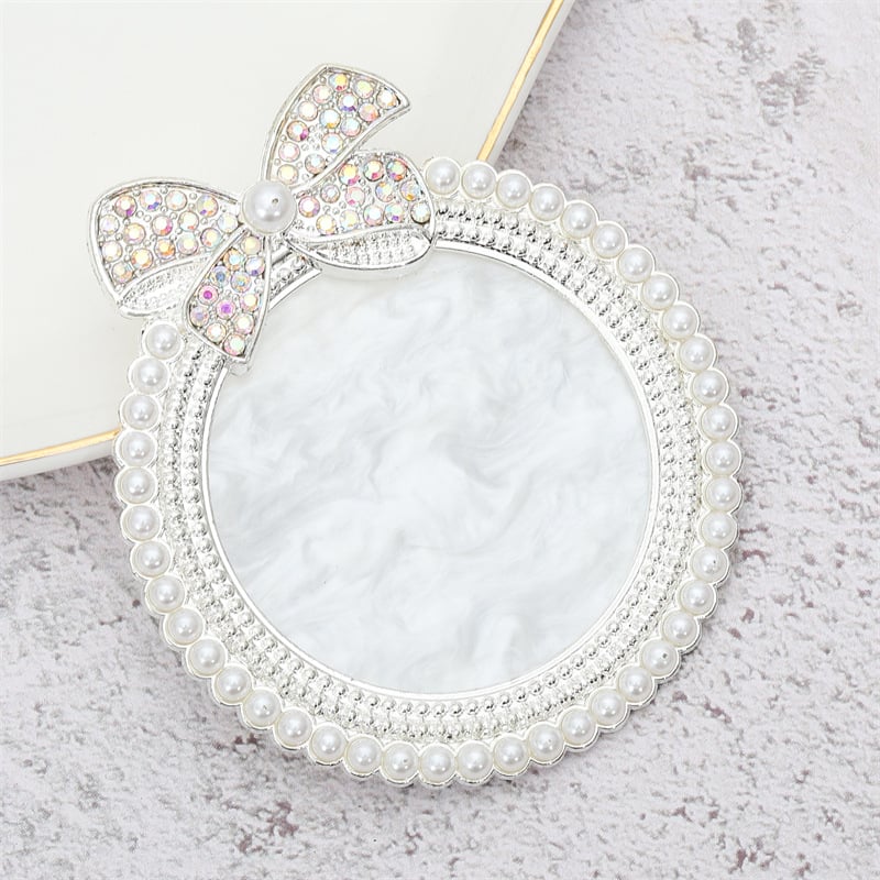 Ploča za prikaz manikure s mašnicom od perli i dijamantnim ukrasima, agatna smola, alati za nokte, 42 g, YUJIA