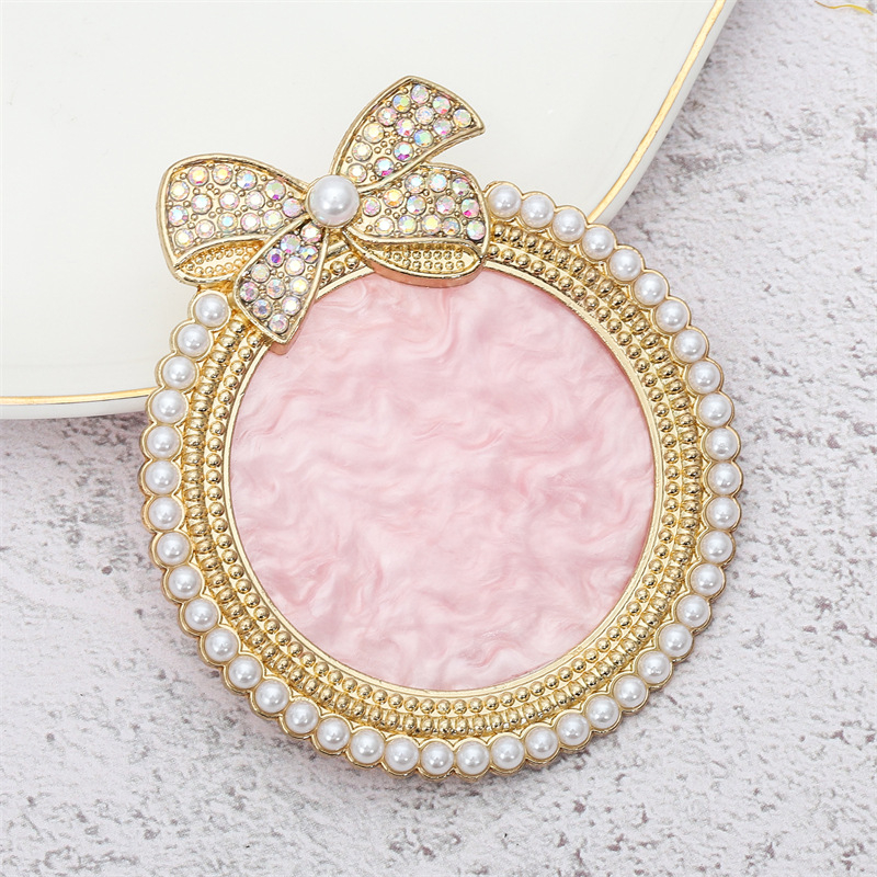 Ploča za prikaz manikure s mašnicom od perli i dijamantnim ukrasima, agatna smola, alati za nokte, 42 g, YUJIA