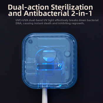 Sterilizátor na zubné kefky s UV dezinfekciou, prenosná dezinfekčná skrinka, model JY-YS08, metóda dezinfekcie: Smart UV, doba dezinfekcie: 60 s, napájanie: nabíjanie