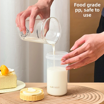 Pohár na mlieko a sójové mlieko — jednoduchý štýl, materiál PP + silikagél, značka WORTHBUY, pôvod Jieyang
