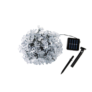 Solárna LED girlanda s kvietkami sakury na vonkajšiu terasu, GS5896, 0,05W na LED, IP65, Vstupné napätie ≤36V, Napájanie batériou/USB/solárne/DC