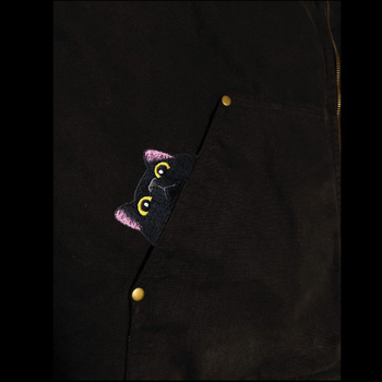 Κεντημένο Velcro patch με γάτα για ρούχα και σακίδια – πολυεστέρας, Unisex, Άνοιξη 2024, υπαίθρια αθλήματα, μοτίβο ζώων