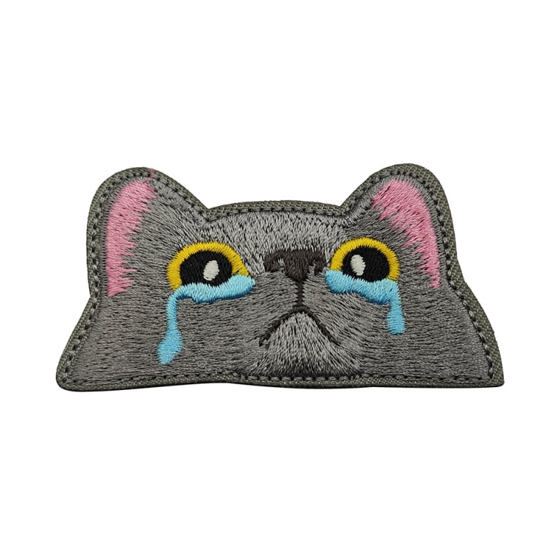 Κεντημένο Velcro patch με γάτα για ρούχα και σακίδια – πολυεστέρας, Unisex, Άνοιξη 2024, υπαίθρια αθλήματα, μοτίβο ζώων