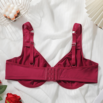 VIMIBRA Бра с 3/4 чашка, тънък оформен чашков дизайн, Push-Up, основен материал: нейлон, подплата: спандекс, фиксирани двойни презрамки, задни три реда куки, Европейско-американски стил