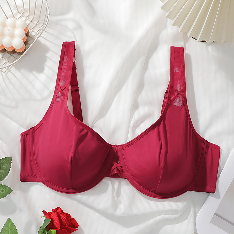 VIMIBRA Бра с 3/4 чашка, тънък оформен чашков дизайн, Push-Up, основен материал: нейлон, подплата: спандекс, фиксирани двойни презрамки, задни три реда куки, Европейско-американски стил