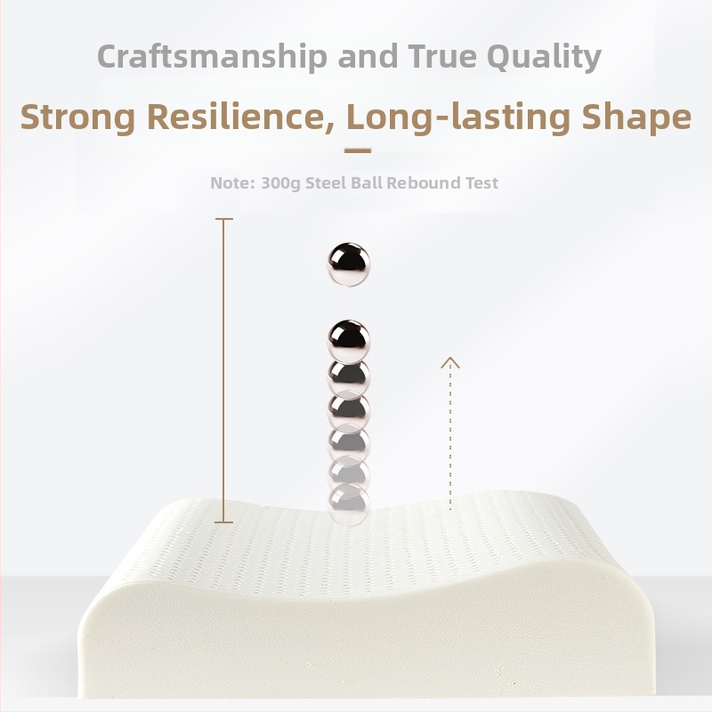 Natūralios latekso pagalvė su bangaline forma miegui kaklo srityje, latekso turinys >90%, svoris 2–3 kg, pritaikomas apdorojimas