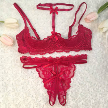 Set podprsenky z čipky s push-up, tenké tvarované košíčky s penou, odnímateľné dvojité ramienka, chrbát s dvojradovým zapínaním