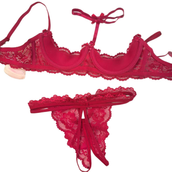 Set podprsenky z čipky s push-up, tenké tvarované košíčky s penou, odnímateľné dvojité ramienka, chrbát s dvojradovým zapínaním