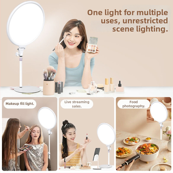 JS-40 Gyva užpildymo šviesa portretų transliacijoms — LED 40W, 3000–6000K, veikimo diapazonas 1–2 m, reguliuojamas ryškumas ir spalva