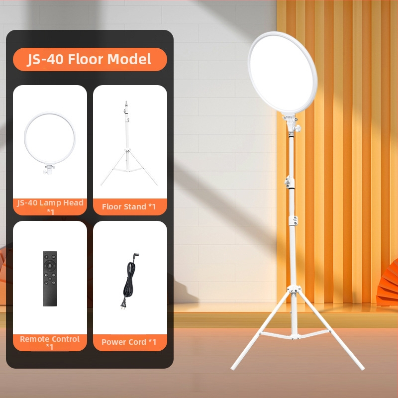 JS-40 Gyva užpildymo šviesa portretų transliacijoms — LED 40W, 3000–6000K, veikimo diapazonas 1–2 m, reguliuojamas ryškumas ir spalva