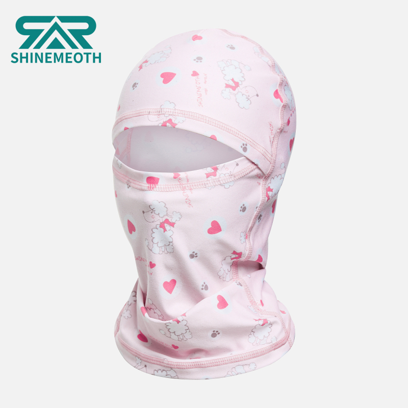 Detská lyžiarska maska s plnou ochranou tváre, polyesterová tkanina, značka Shinemeoth/Sunmusi, licencovaná privátna značka