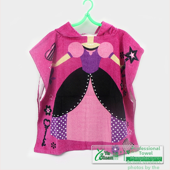 Детска кърпа за баня с качулка (чист памук, 260 г/м², реактивен печат, дизайн Тинкър Бел)