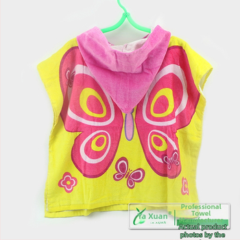 Детска кърпа за баня с качулка (чист памук, 260 г/м², реактивен печат, дизайн Тинкър Бел)