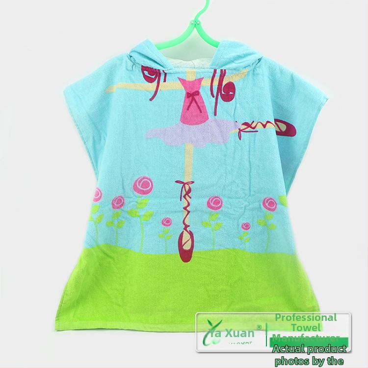 Laste kapuutsiga vannirätik 100% puuvillast (260 g/m², reaktiivne trükk, Tinker Bell kujundus)