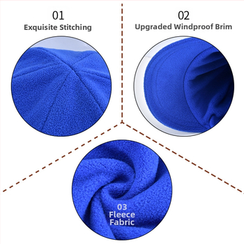 Maska na jazdu, polar fleece materiál, štýl s okrajom (Brim Style), vlastné spracovanie, pripravená na cezhraničný export