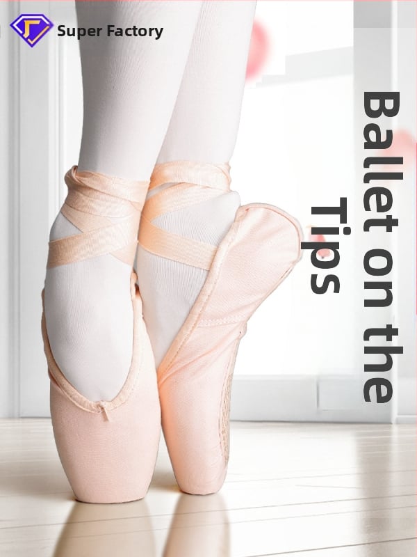 Lingyan baletné topánky – štvorcový nos, kožená podrážka, rovnováha a tlmenie otrasov