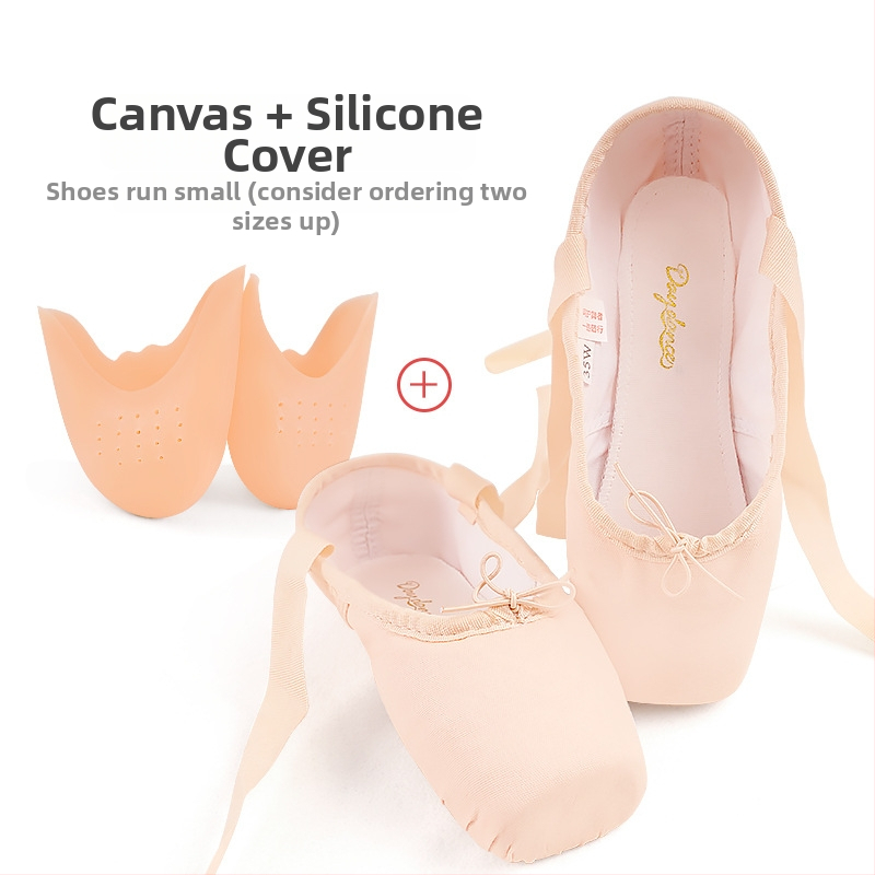 Lingyan baletné topánky – štvorcový nos, kožená podrážka, rovnováha a tlmenie otrasov