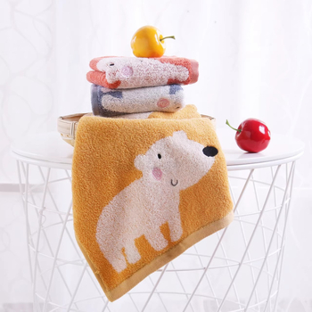 Detská utierka na tvár z 100% bavlny - džakard dizajn s karikatúrou, 48 g, rýchla absorpcia 0-5 s