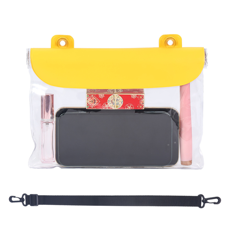 Nepremokavá crossbody taška na telefón – vonkajšia PVC, veľká kapacita, priehľadná dotyková obrazovka