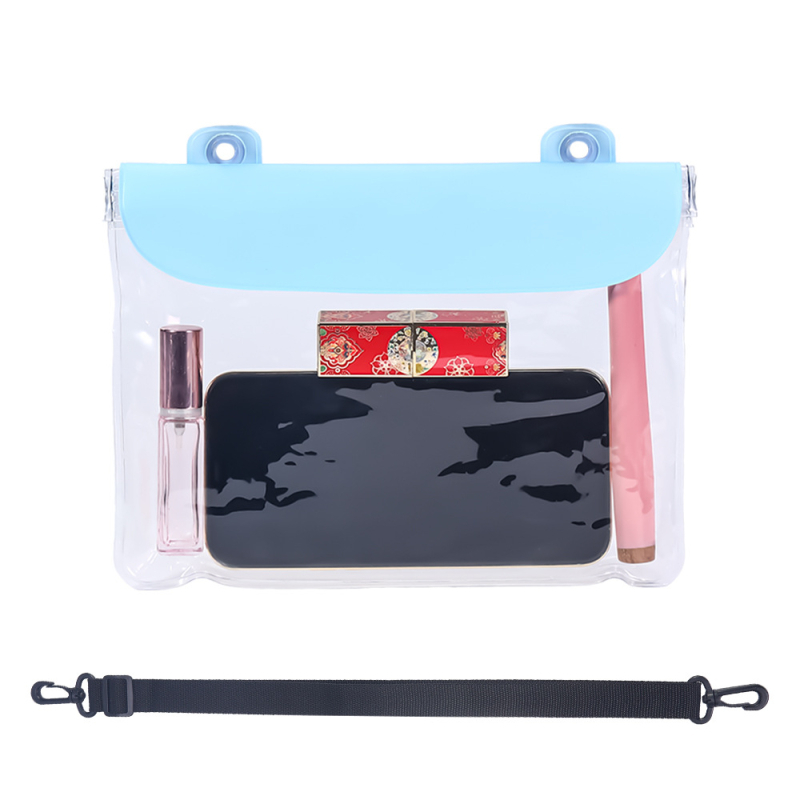 Nepremokavá crossbody taška na telefón – vonkajšia PVC, veľká kapacita, priehľadná dotyková obrazovka