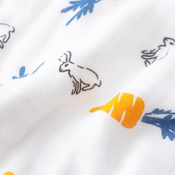 Štvorecové bavlnené uteráky na tvár - potlačený vzor s karikatúrou a kvetmi, 100% bavlna, savé, pre novorodencov