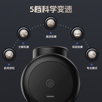 Mini fascia masážna pištoľ, prenosný elektrický masér, vstavaná batéria, nízky hluk, 6+ masážnych hláv