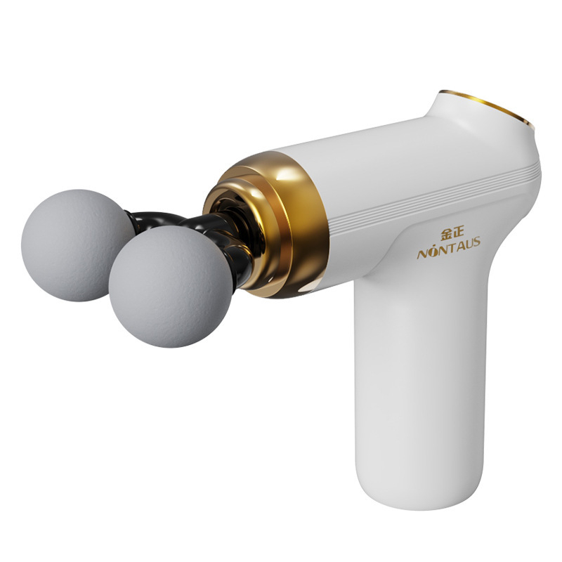 Dvojhlavý fasciálny masážny prístroj, USB nabíjanie, viacnásobné nastavenie, 4 masážne hlavy, vstavaná batéria 1200–2000 mAh, hluk do 36 dB