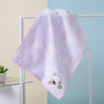 Detský uterák na tvár z čistej bavlny, textúra cut-pile, 32s vlákna, absorpcia 0–5 s