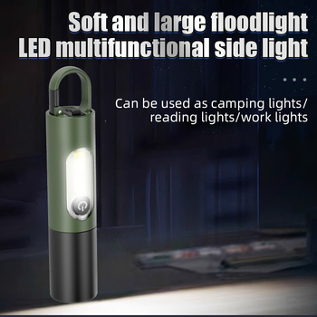 Lanternă LED reîncărcabilă, 800 mAh la 3.7V, carcasă ABS, rază maximă 200–500 m, rotație la 360°