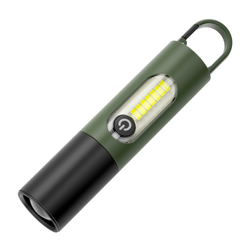 Lanternă LED reîncărcabilă, 800 mAh la 3.7V, carcasă ABS, rază maximă 200–500 m, rotație la 360°