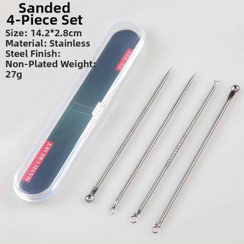 Nerezový extraktor na čierne body, 4-dielny set, model H091, značka Super Shitong