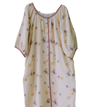 Jednodielne nočné šaty z 100% bavlny, antický štýl, tenká látka, dlhý strih