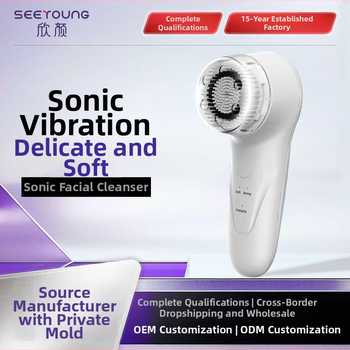 Burros bezdrôtové nabíjanie ultrazvuková čistiaca kefka na tvár s vibráciou, vodotesná, čistenie pórov