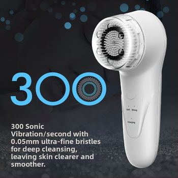 Burros bezdrôtové nabíjanie ultrazvuková čistiaca kefka na tvár s vibráciou, vodotesná, čistenie pórov