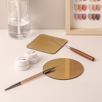 Paletă pentru artă unghii cu bețișoare din oțel inoxidabil pentru amestecarea gelului de unghii, 1 piesă
