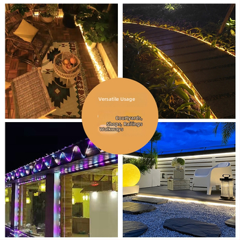 LED reťaz s koženým káblom pre vonkajšie použitie (20 LED, IP65, napájanie batériou, diaľkové ovládanie, ≤36V)