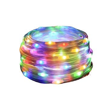 LED reťaz s koženým káblom pre vonkajšie použitie (20 LED, IP65, napájanie batériou, diaľkové ovládanie, ≤36V)