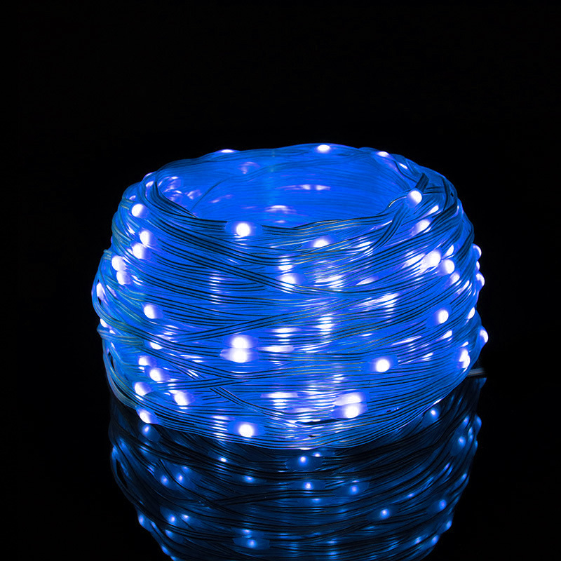 LED reťaz s koženým káblom pre vonkajšie použitie (20 LED, IP65, napájanie batériou, diaľkové ovládanie, ≤36V)