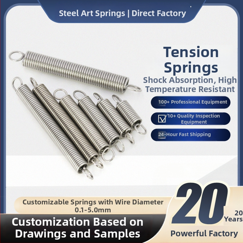 Nerezové oceľové pružiny pre elektroniku a strojárstvo: kompresné, ťahové a torzné pružiny; vysokoteplotná odolnosť a tlmenie nárazov.
