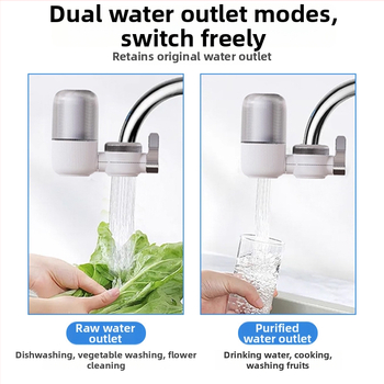 Filter na čistenie vody pre domácu kuchynskú batériu, predné uchytenie, dvojitý výstup, umývateľný