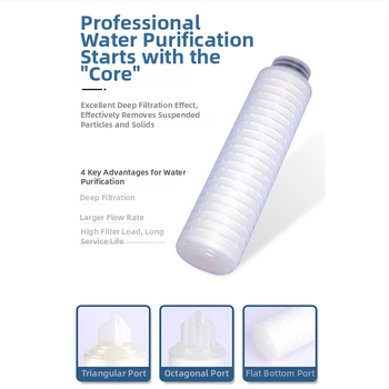 Στοιχείο φίλτρου με πτυσσόμενο πολυπροπυλένιο μικροπορώδες, τριγωνικό ακρο, πόρος 0.22um, διεπαφή 222