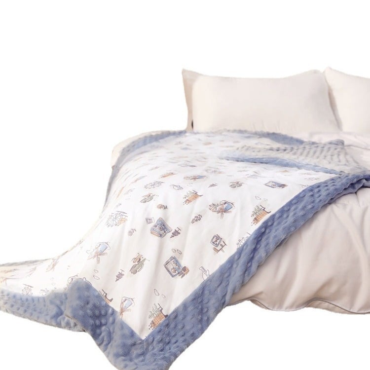 Памучно бебешко одеяло, 1000–1500 g, за бебета и деца до 12 години, персонализируемо