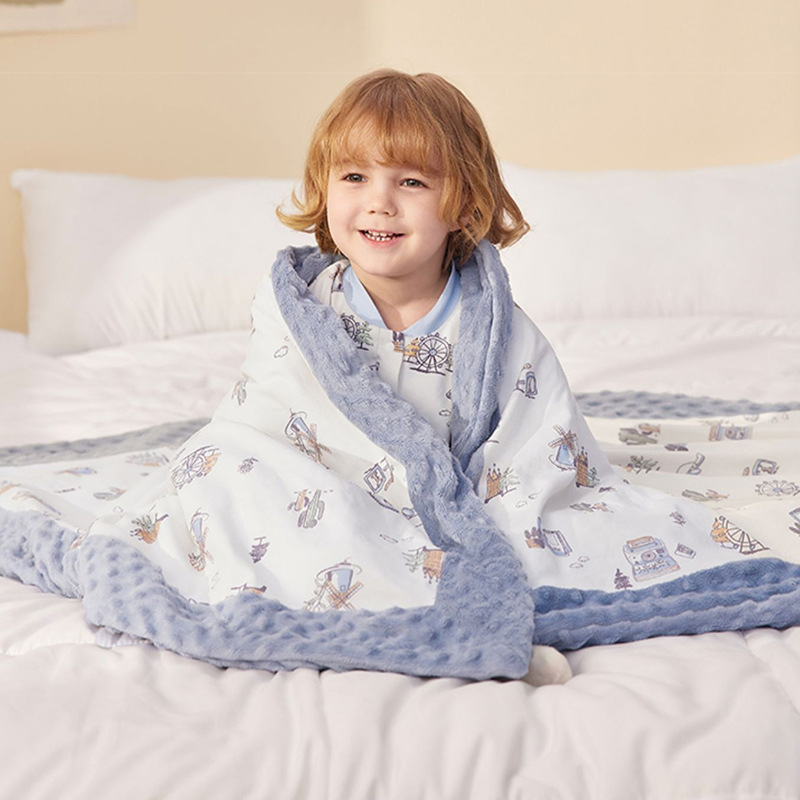 Памучно бебешко одеяло, 1000–1500 g, за бебета и деца до 12 години, персонализируемо