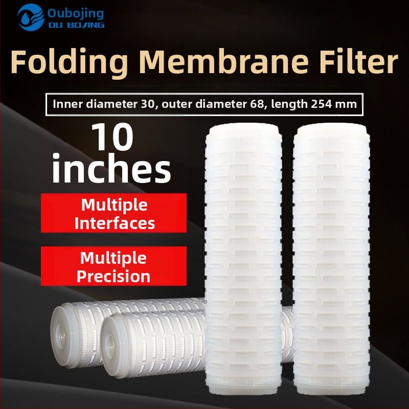 Zložený filtračný kartridž z PP mikroporóznej membrány, 0,1 µm a 0,22/0,45 µm, typ s plochým tlakom, odolný voči zásadám, kyselinám a vysokým teplotám