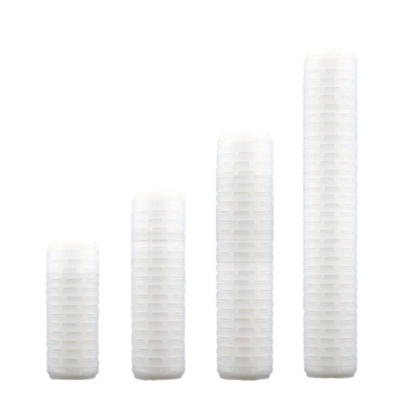 Zložený filtračný kartridž z PP mikroporóznej membrány, 0,1 µm a 0,22/0,45 µm, typ s plochým tlakom, odolný voči zásadám, kyselinám a vysokým teplotám