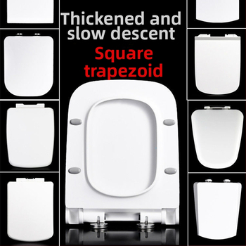 Štvorecný kryt na záchod, hrubší a odolný, s výplňou, nastaviteľná vzdialenosť montážnych otvorov 10–18 mm, materiál: močovina-formaldehydová živica