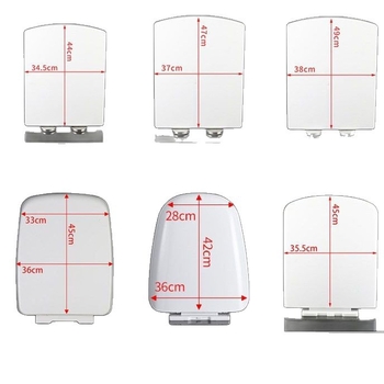 Štvorecný kryt na záchod, hrubší a odolný, s výplňou, nastaviteľná vzdialenosť montážnych otvorov 10–18 mm, materiál: močovina-formaldehydová živica