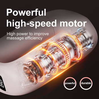 Mini prenosný masážny prístroj na pás a svaly, 1 hlava, LCD displej, >5 rýchlostí, motor s kefkami, vstavaná batéria 1200–2000 mAh