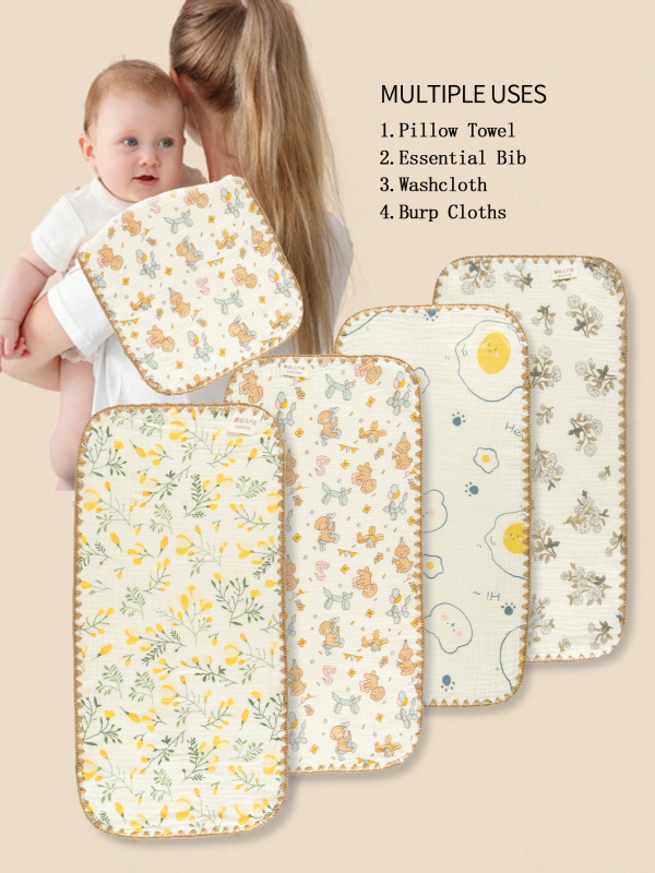 Detská gáza bavlnená utierka, absorbujúca pre deti