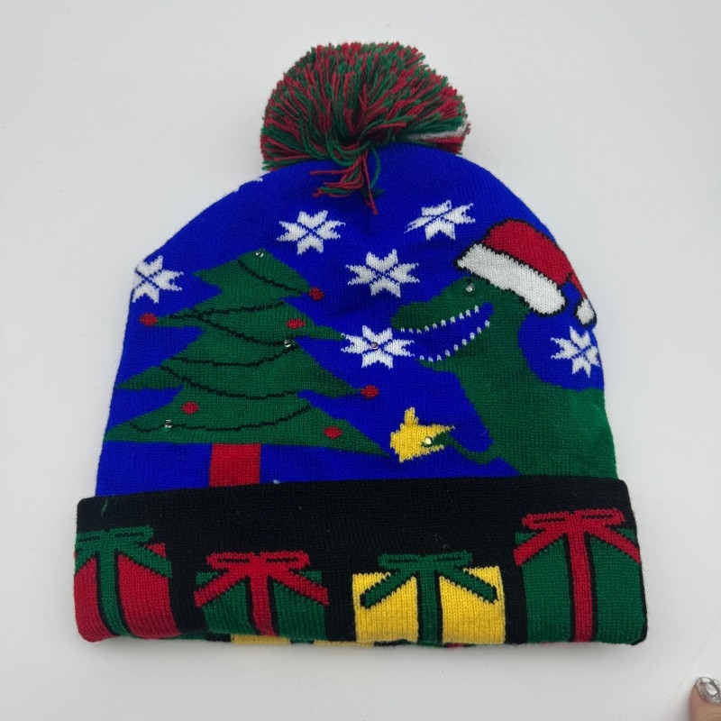 Pălărie de Crăciun tricotată cu LED - SD-1225-032, Stil European și American, Decor de Crăciun, Unisex pentru copii